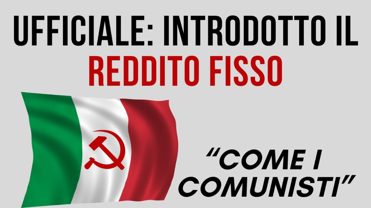 Introdotto il reddito fisso: è ufficiale